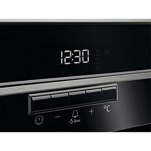 AEG-BPS331120M-Horno-Multifuncion-con-Limpieza-Pirolitico-10-funciones-Coccion-Uniforme-Calentamiento-Rapido-Mando-escamoteables-Pantalla-LCD-Ventilador-XXL-INOX-Antihuellas-Clase-A