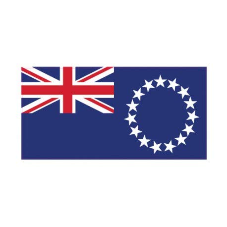 Autocollant Drapeau Cook Islands Îles Cook sticker flag - Taille : 8 cm