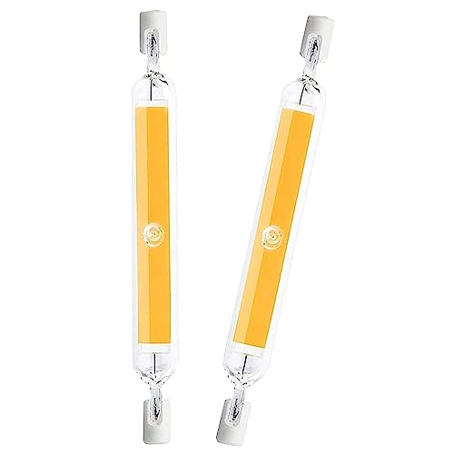 Dimmable 20W High Brightness LED Light Bulbs - 200W Halogen Equivalent R7s Double Ended J-Type T3 Base for Work Lighting & Landscape Lights Natural White 78mm 2 Pack