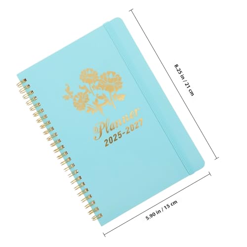 DIKACA Agenda Scolaire Élève 2025-2027 Vert en Papier Couverture Élégante Multifonctionnelle pour Usage Personnel et Scolaire Planificateur Quotidien Complet – vue 2