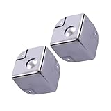 Hemobllo 2 piezas Protectores de Esquina de Acero Inoxidable y Aluminio para Cajas y Escritorios de Cantoneras Metálicas Duraderas para Protección y Decoración de Muebles y Cofres