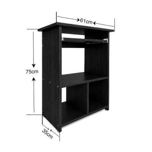 Image of Amazon Brand - Solimo Elite Study Table for Home Office | Engineered Wood Computer & Writing Desk |Black | L 61 x W 35 x H 75 cm