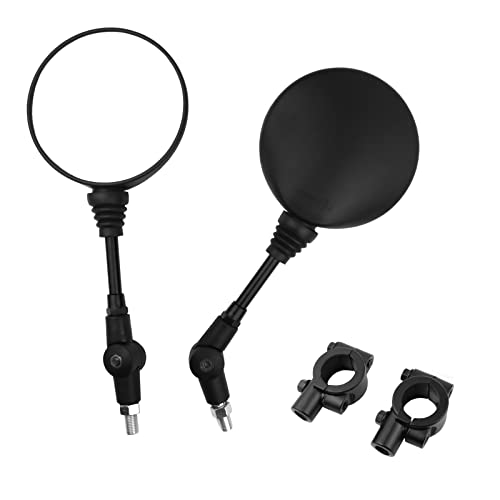 Rétroviseurs Moto Universels 7/8" 22mm Guidon, 1 Paire de Rétroviseurs pour Motos pour Scooter Moto Quad ATV Vélos Bicyclette Cover