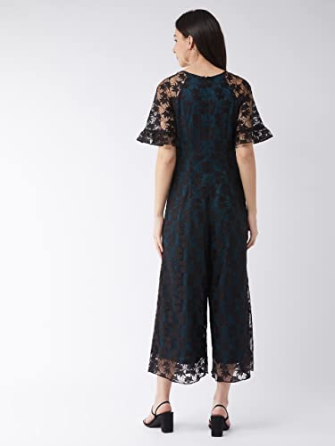 Image of Miss Chase Women's Self Design Cut-Out Georgette Jumpsuit