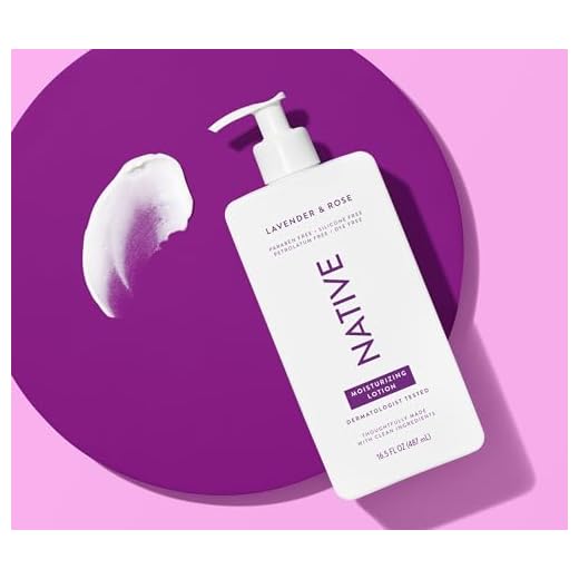 Native Body Lotion Contains Naturally Derived Plant-Based Moisturizers for Women and Men | Restores Dry Skin, Lavender & Rose, 16.5 fl oz