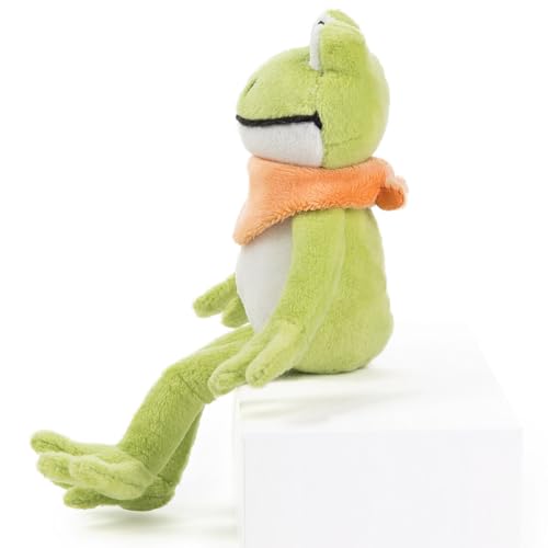 Plüsch Frosch „Quark“ – Schaffer 5730 - Kuscheltier Frosch - weich & flauschig - Stofftier für Babys & Kinder ab 0 Jahren – Waschbar - Größe XS - 16 cm - grün-weiß
