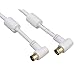 Produktbild Hama Antennen-Kabel (Koax-Stecker auf Kupplung, vergoldet, 3m, 95dB) weiß