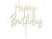 PartyDeco Topper in legno con scritta "Happy Birthday" da 16,5 cm, per feste di compleanno, feste di compleanno, eventi, feste di compleanno, decorazioni in legno