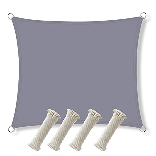 Toldo para sombra en patios amplios lona rectangular 5x6 impermeable gris 2