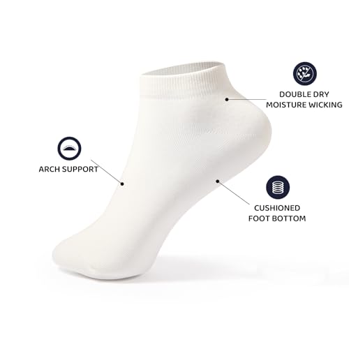 KUANYING Ankle Socks Womens and Men 6Pairs Seamless Athletic Running Low Cut Socks4