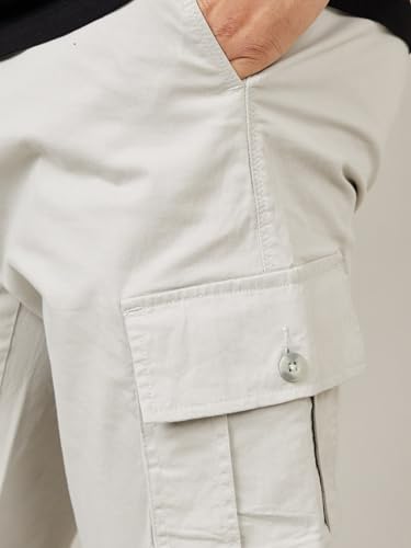 Image of Styli Men Mid Rise Cotton Oversized Cargo Pants| Stylish Cargo Pants for Men | Perfect for Casual, Party & Everyday Wear