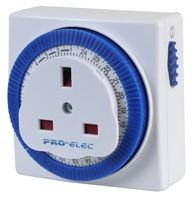 PRO ELEC PEL00407 Compact 24 Hour Mechanical Plug-in Timer, Red - Image 2
