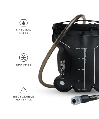 Image of TEGO Pacer 1L / 2L Hydration Reservoir | BPA-Free Running & Hiking Bladder | Snap-Lock Tube | Bite Valve | Compatible with Pacer Trail Vest