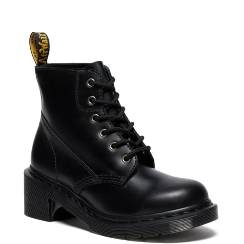 Dr. Martens Women's Alderstone Lace-Up Heeled Boot, Black Orleans, 6UK, 8 US Women