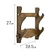 Wall Mount Sword Holder Display Stand, Wood Sword Holder Rack for Martial Arts Axe, Knife, Dagger, Lightsaber and Fishing Rod Holder Etc