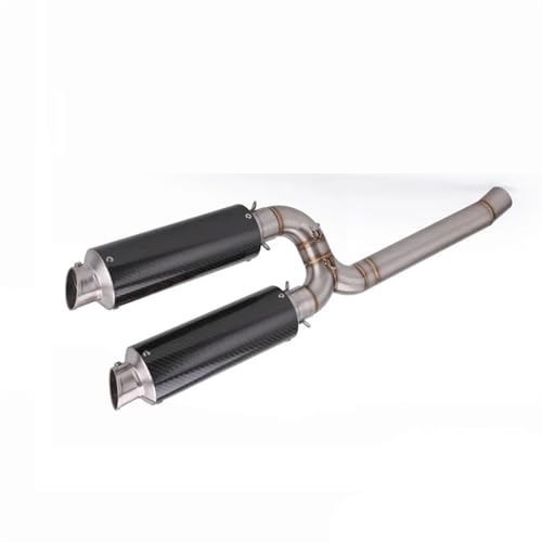 Tuyau d'échappement de moto 51mm double sortie pour Yamaha FZ6 FZ6S FZ6N