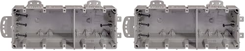 Image of Southwire MSBMMT5G 5 Gang Multi Mount Device Box with Depth Adjustable; Heavy Duty 42lb ; Gray (Pack of 2)