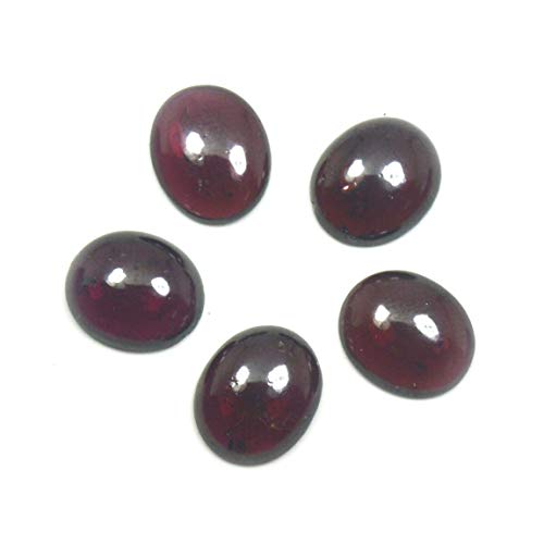 Hessonite Naturelle Ovale Rouge, Cadeau Idéal Mixte pour Homme, Femme et Enfant