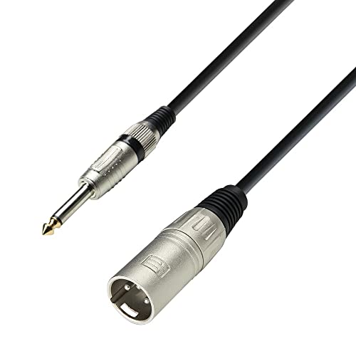 Adam Hall Cables 3 STAR MMP 0100 - Câble Micro XLR mâle vers Jack 6,35 mm mono 1 m Cover