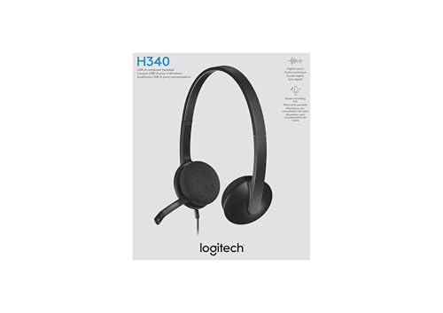 Logitech H340 Wired Stereo Headset for Windows and Mac, USB-A, Black - image 8