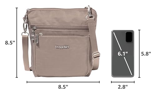 Image of Baggallini Modern Pocket Crossbody Bag for Women, 8.5 inchx8.5 inch Handbag Purse with RFID, Lightweight Water-Resistant