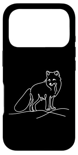 Arctic Fox Fox Line Art �M���ރA�[�g �����w�� �X�}�z�P�[�X iPhone 17 Pro �p