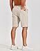 COOFANDY Mens Casual Dress Shorts Cotton Chino Shorts Fashion Classic Fit Resort Shorts Light Khaki