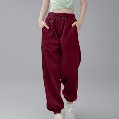 Baggy Sweatpants Teen Girls Boys Elastic Waist Cinch Bottom Jogger with Pocket Kids Workout Casual Cute Y2K Trousers2