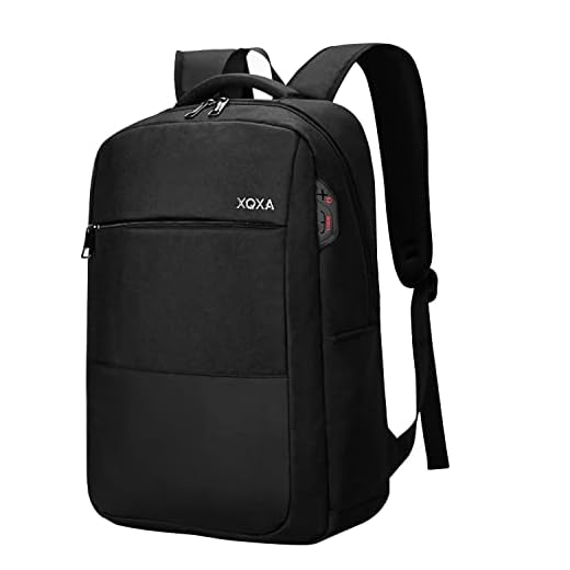 XQXA Mochila de Viaje para Ordenador portátil con Puerto de Carga USB y Puerto para Auriculares, Mochila para Estudiantes de Colegio y Universidad, Compatible con portátil de 15,6 Pulgadas