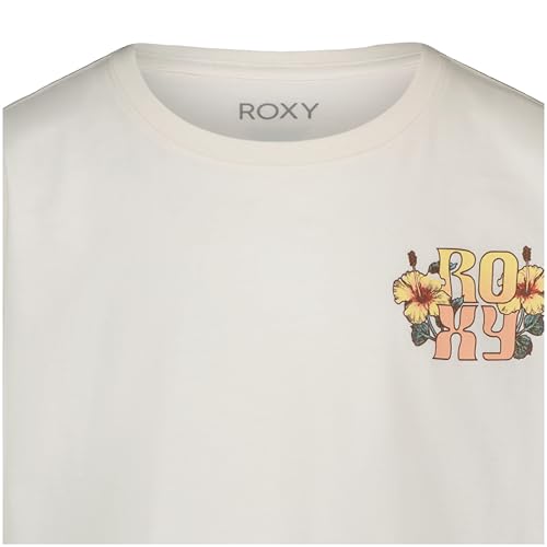 Image of Roxy Girls' Short Sleeve Oversized Fit Logo Tee, Crew Neck Graphic T-Shirt, Soft & Comfortable