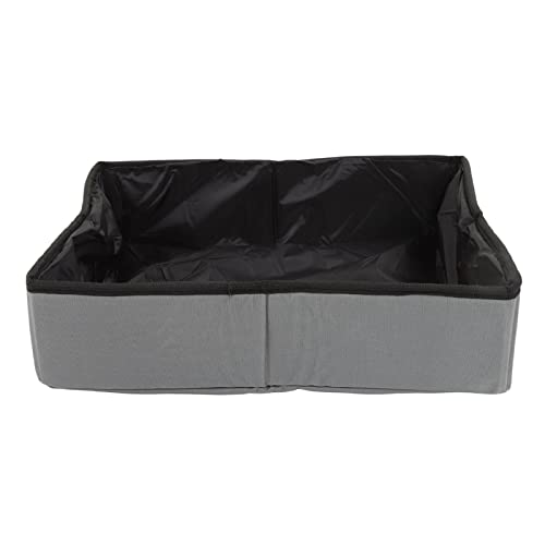 Arenero Plegable para Gatos de Tela Portable Gris miniatura 6