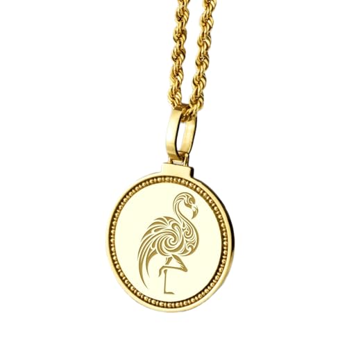 Pendentif Capricorne argent 925 et plaqué or de haute joaillerie avec maille câble 45 cm LK_ENGP_0522