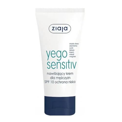 ZIAJA Yego Sensitiv Spf10 Moisturizing Cream For Men Low Protection per cura della pelle, formato pratico