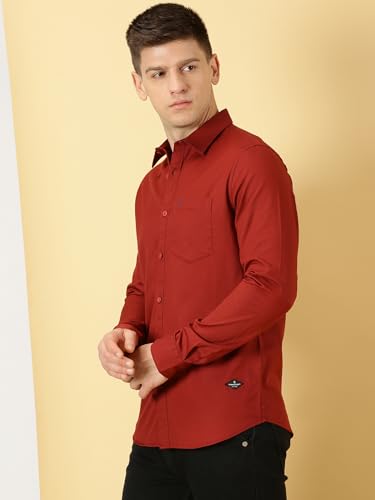 Image of Thomas Scott Men Classic Slim Fit Cotton Casual Full Sleeves Shirt