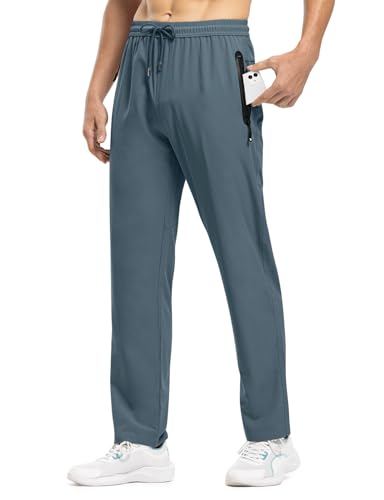 Image of TBMPOY Men's Outdoor Lightweight Hiking Mountain Pants Running Active Jogger Pants