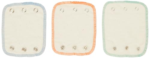 avo + cado Bodyverlängerung - 3 Stk. - Aus Biobaumwolle - Verlängern Baby Bodys um eine Kleidergröße - Universal Verlängerungen für Babybodys mit 3 Knopfgrößen - 5mm 7mm 9mm (Farbe: Pastell)