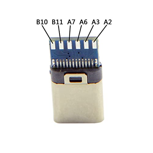 cablecc 5set DIY 24pin USB 3.1 Type C USB-C macho SMT miniatura 5