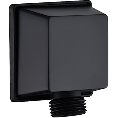 Square Wall Elbow for Hand Held Shower, Matte Black Cover