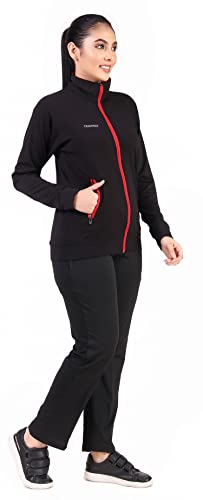 Image of Tempest Women's Stylish Ultra Strechable Lycra Sports Athletic Gym Running Sports Track Suit | Women's Yoga Track Suit Pants, Joggers, Gym, Active Lower Wear ll (2 Piece Set)