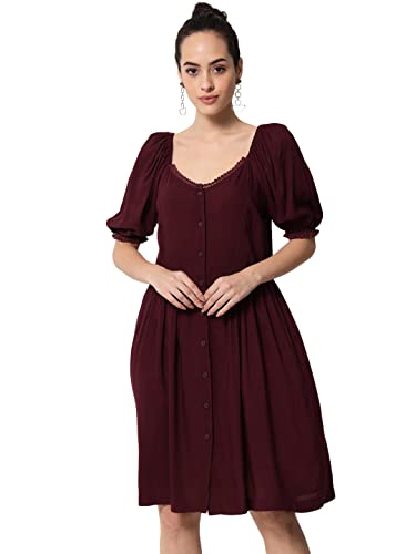 Image of Trend Arrest Wine Lace Dress
