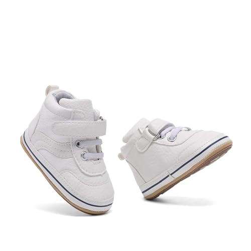 Image of Clowora Baby Boys Girls Shoes Non-Slip Rubber Sole Sneakers Infant First Walking Toddler Crib Shoes Newborn Loafers Flats.