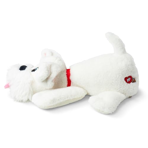 Peluche chiot blanc Pound Puppies solutionner l'agitation nocturne avec ce poids