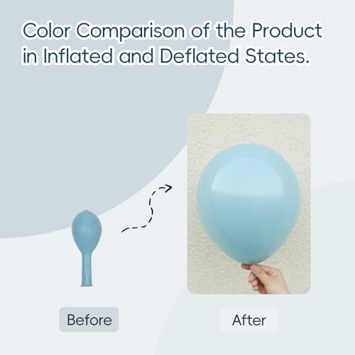 Image of Dusty Blue Balloons 12 inch, Blue Latex 50pcs Party Balloons | Bridal Shower, Gender Reveal, Baby Shower, Birthday Party Decorations