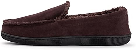 MUK LUKS Men's Faux Suede Moccasin Slipper, Brown, 12 | Image 4