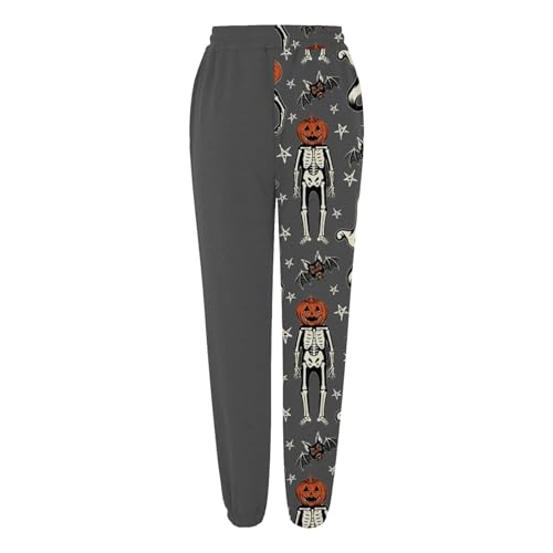 Teen Kids Halloween Cotton Sweatpants Straight Fleece Cute Pumpkin Joggers Pants Boys Girls Drawstring Elastic Trousers4