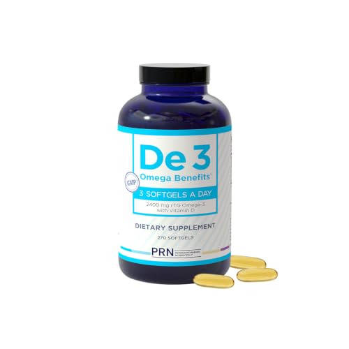 De3 Occasional Eye Dryness rTG Omega 3 Supplement - 270 Softgels, 90-Day Supply - Fish Oil Omega 3...