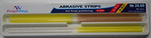 Dental Abrasive Strips for Polishing (Contouring/Finishing/polishing) 50 pcs (Cormed) (3 mm Wide)