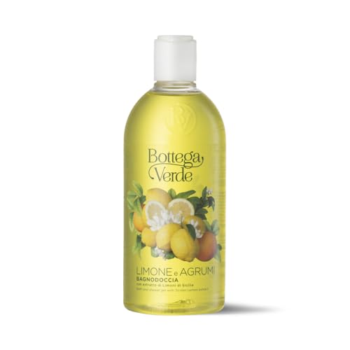 Bottega Verde, Bagnodoccia Limone e Agrumi, con Estratto di Limoni di Sicilia, Arancia e Pompelmo, per Tutti i Tipi di Pelle (400 ml)