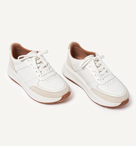 FitFlop Women's F-Mode Leather/Suede Flatform Sneakers3