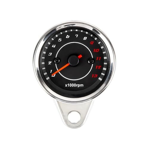 オートバイのスピードメーターゲージ オートバイタコメーター LEDバックライトゲージ DC 12V ユニバーサルデジタルタコメーター 13000 RPM チューニングアクセサリーディスプレイ